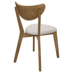 Kersey Dining Side Chairs with Curved Backs Beige and Chestnut (Set of 2) - 103062