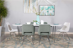 Hastings Upholstered Dining Chairs with Open Back (Set of 2) Grey and Chrome - 193742