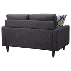 Watsonville Upholstered Track Arm Tufted Loveseat Grey - 552002