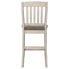 Sarasota Slat Back Counter Height Chairs Grey and Rustic Cream (Set of 2) - 192819