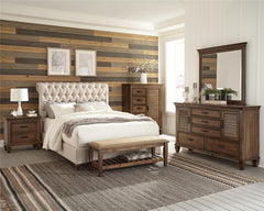 Devon 4-piece Eastern King Bedroom Set Burnished Oak - 300525KE-S4