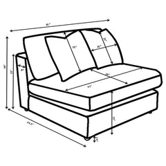 Blaine Upholstered Armless Chair Sand - 509897