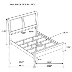 Briana Wood Eastern King Panel Bed Black - 200701KE