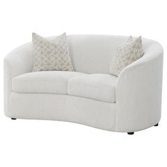 Rainn Boucle Upholstered Sloped Arm Loveseat Latte - 509172