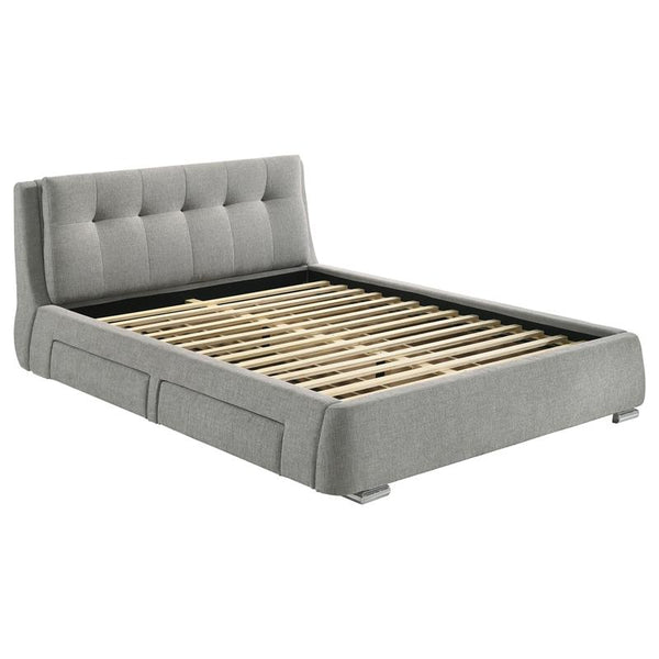 Fenbrook Upholstered Queen Storage Panel Bed Grey - 300523Q