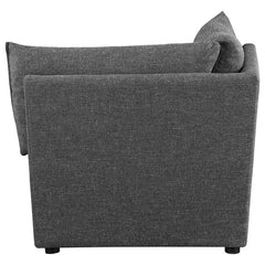 Sasha Upholstered Corner Chair Barely Black - 551682