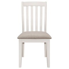 Nogales Vertical Slat Back Dining Side Chair Off White (Set of 2) - 122302