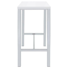 Natividad 5-piece Bar Set White High Gloss and Chrome - 182525