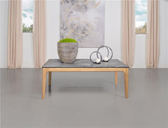 Polaris Rectangular SmartTop Coffee Table Grey and Light Oak - 707858