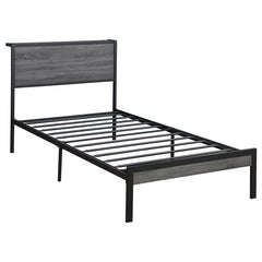 Ricky Metal Twin Panel Bed Grey - 302143T