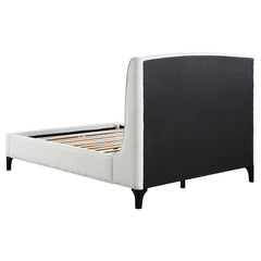 Mosby Upholstered Queen Wingback Bed Snow - 306020Q
