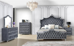 Antonella 5-piece California King Bedroom Set Grey - 223581KW-S5