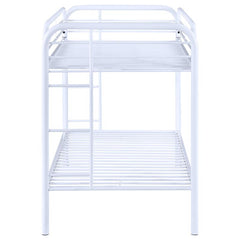 Morgan Metal Twin Over Twin Bunk Bed White - 2256W