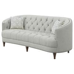 Avonlea Upholstered Sloped Arm Sofa Grey Fabric - 505641