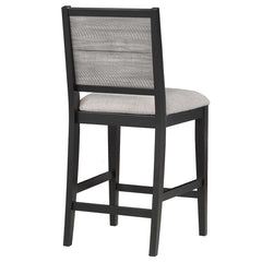 Elodie Upholstered Padded Seat Counter Height Dining Chair Dove Grey and Black (Set of 2) - 121229