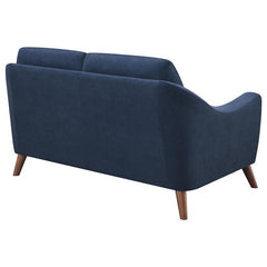 Gano Upholstered Sloped Arm Loveseat Navy Blue - 509515