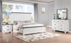 Lilith 4-piece Queen Bedroom Set Distressed White - 224471Q-S4