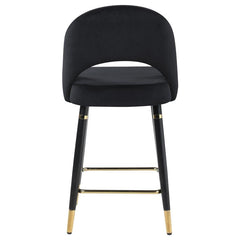 Lindsey Arched Back Upholstered Counter Height Stools Black (Set of 2) - 193569