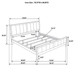 Carlton 5-piece California King Bedroom Set Cappuccino - 202091KW-S5
