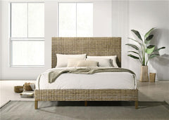 Zyla Wood Eastern King Panel Bed Kubu Grey - 360181KE