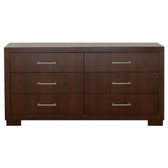 Jessica 5-piece California King LED Bedroom Set Cappuccino - 200711KW-S5