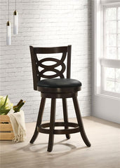 Calecita Swivel Counter Height Stools with Upholstered Seat Cappuccino (Set of 2) - 101929