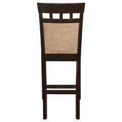 Gabriel Upholstered Counter Height Stools Cappuccino and Beige (Set of 2) - 100219