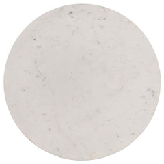 Aldis Round Marble Top Coffee Table White and Natural - 703718
