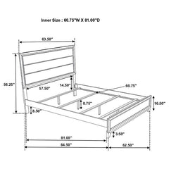 Watson 5-piece Queen Bedroom Set Grey Oak - 212421Q-S5