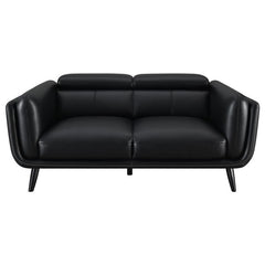 Shania Upholstered Low Back Loveseat Black - 509922