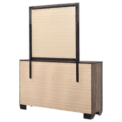 Kauffman 6-drawer Dresser with Mirror Washed Taupe - 204193M