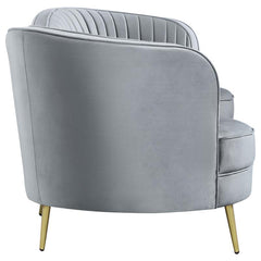 Sophia Upholstered Channel Tufted Sofa Grey - 506864