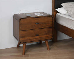 Robyn 2-drawer Nightstand Dark Walnut - 205132