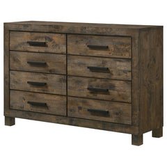 Woodmont 8-drawer Dresser Rustic Golden Brown - 222633