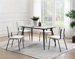 Calla Fabric Upholstered Dining Side Chair White (Set of 2) - 108022