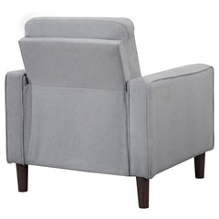 Bowen Upholstered Track Arm Tufted Accent Chair Grey - 506783