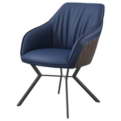 Mayer Upholstered Tufted Side Chairs (Set of 2) Blue and Brown - 193722