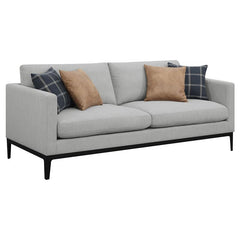 Apperso 2-piece Upholstered Track Arm Sofa Set Light Grey - 508681-S2