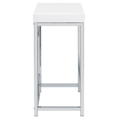 Jackson 5-piece Multipurpose Counter Height Table Set White and Chrome - 182715