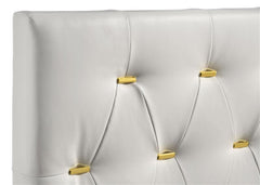 Kendall Upholstered California King Panel Bed White - 224401KW