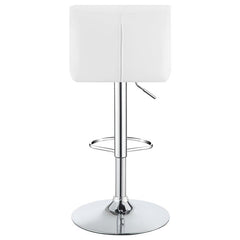 Berrington Adjustable Bar Stools Chrome and White (Set of 2) - 100424