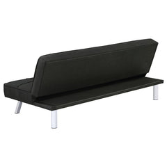 Joel Upholstered Tufted Convertible Sofa Bed Black - 360281