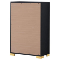 Marceline 5-drawer Bedroom Chest Black - 222835