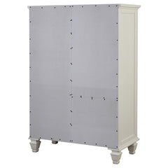 Sandy Beach 8-drawer Door Chest Storage Cream White - 201308