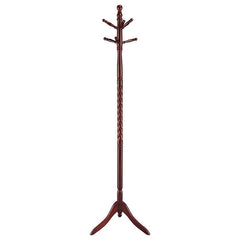 Riona 6 Hook Freestanding Wood Coat Rack Hat Hanger Merlot - 3058