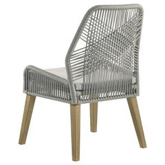 Nakia Woven Back Side Chairs Grey (Set of 2) - 110033