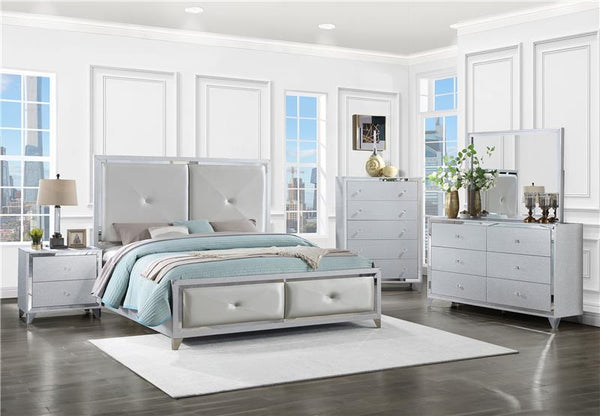 Larue 5-piece Queen Bedroom Set Silver - 224491Q-S5