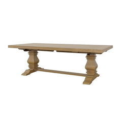 Florence Double Pedestal Dining Table Rustic Smoke - 180201