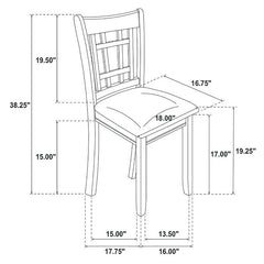 Lavon Padded Dining Side Chairs Espresso and Black (Set of 2) - 102672