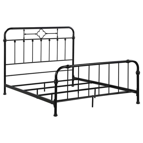 Packlan Metal Eastern King Open Frame Bed Matte Black - 305946KE